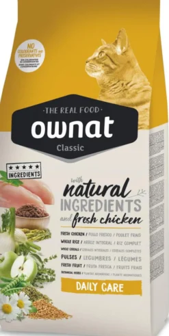 OWNAT Croquette pour chat adulte Classic Daily Care - 4 kg