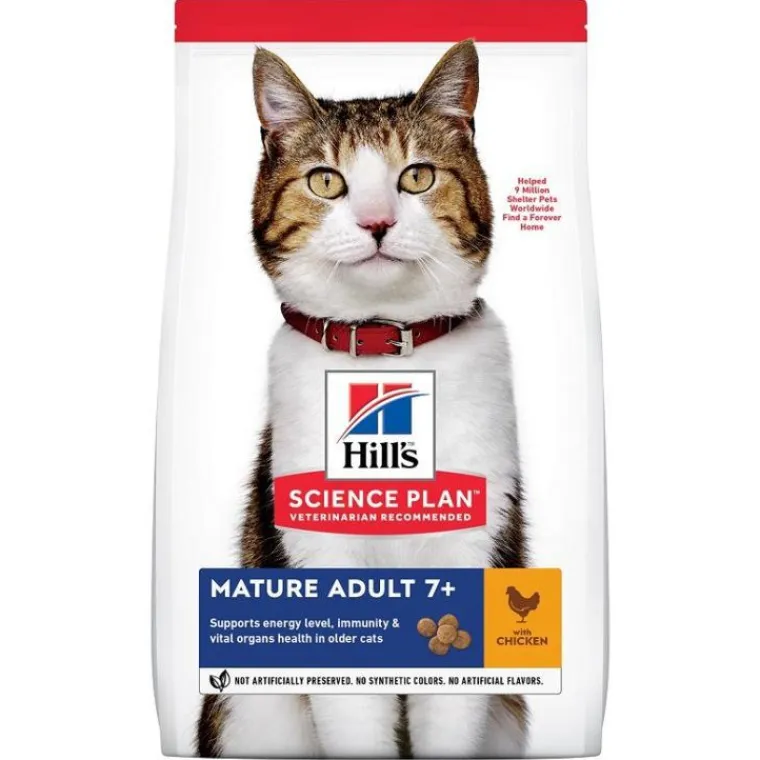 HILL'S Croquette pour chat mature au poulet - 3 kg