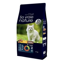 SA VRAIE NATURE Croquette pour chat stérilisé au lapin et au poulet - 8 kg