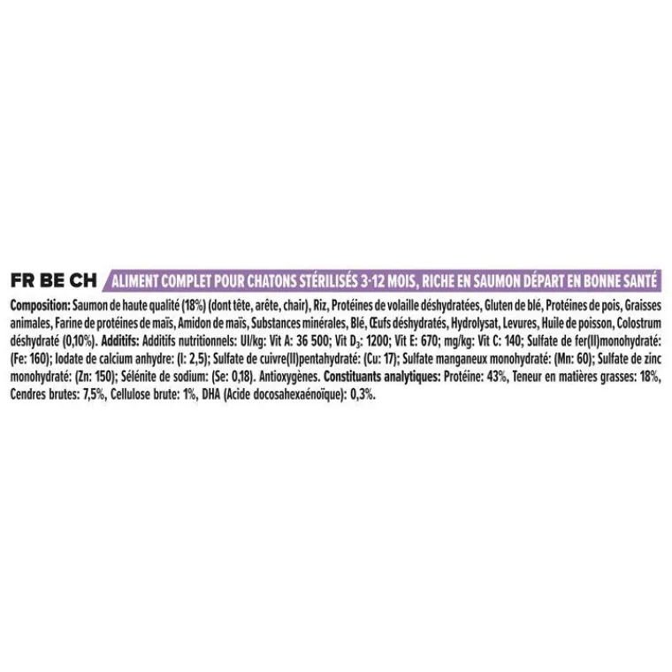 PRO PLAN Croquette pour chaton stérilisé au saumon - 3 kg