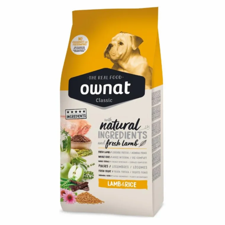 OWNAT Croquette pour chien adulte à l'agneau Lamb & Rice - 4 kg