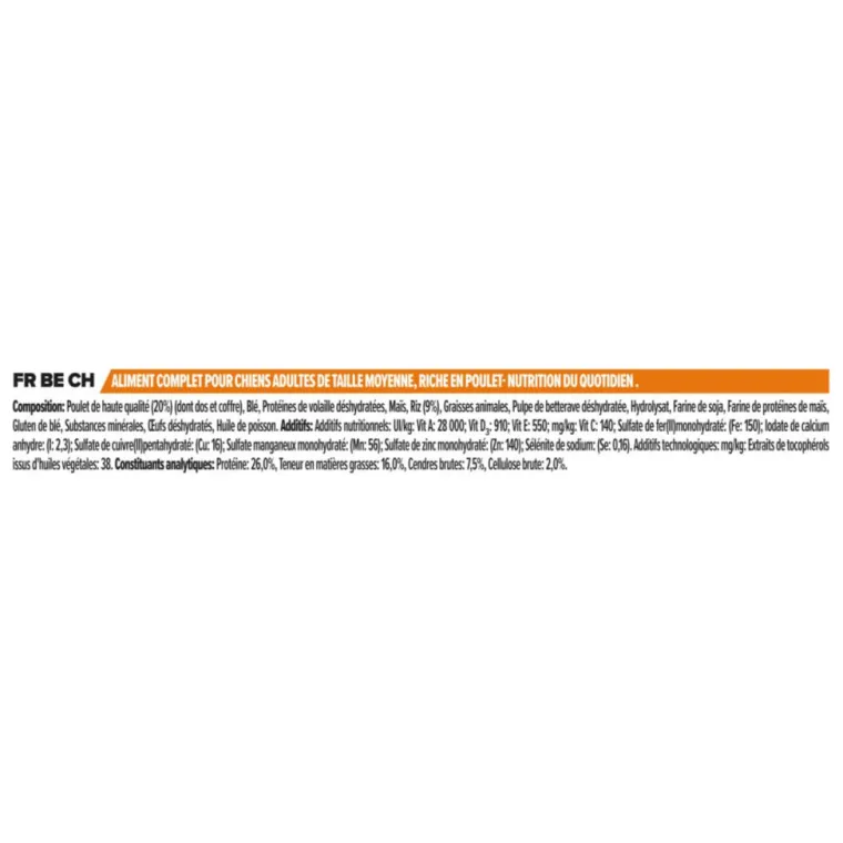 PRO PLAN Croquette pour chien adulte de taille moyenne au poulet - 14 kg