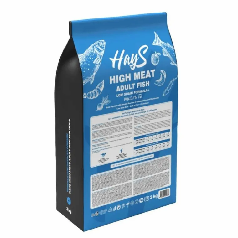 HAYS Croquette pour chien adulte au poisson High Meat - 3 kg