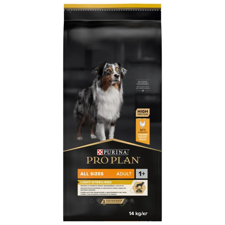 PRO PLAN Croquette pour chien adulte stérilisé light au poulet - 14 kg