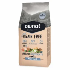 OWNAT Croquette pour chien adulte Grain Free à l'agneau - 14 kg