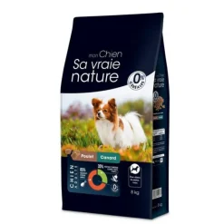 SA VRAIE NATURE Croquette pour chien adulte de petite race canard poulet - 8 kg