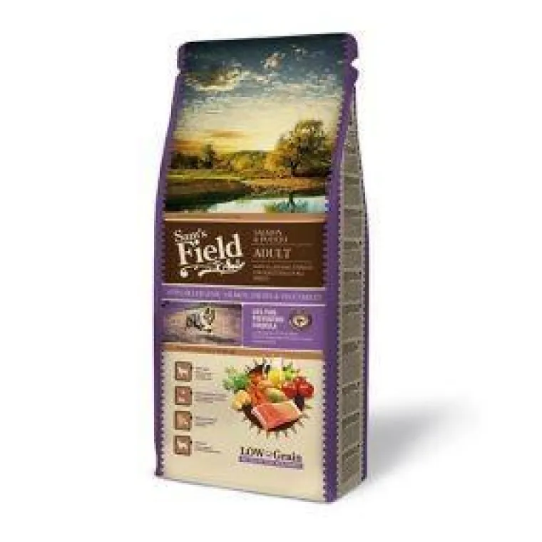 SAM'S FIELD Croquette pour chien adulte au saumon avec des pommes de terre - 2,5 kg