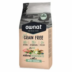 OWNAT Croquette pour chien adulte Just Grain Free au poulet - 3 kg