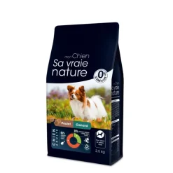 SA VRAIE NATURE Croquette pour chien adulte de petite race canard poulet - 2,5 kg