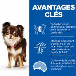 HILL'S Croquette pour chien adulte de petite taille light au poulet - 1,5 kg