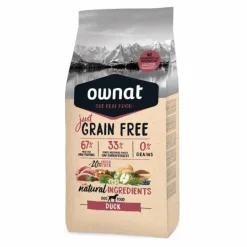 OWNAT Croquette pour chien adulte Just Grain Free sans céréale au canard -14 kg