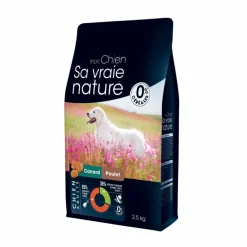 SA VRAIE NATURE Croquette pour chien adulte au canard et au poulet - 2,5 kg