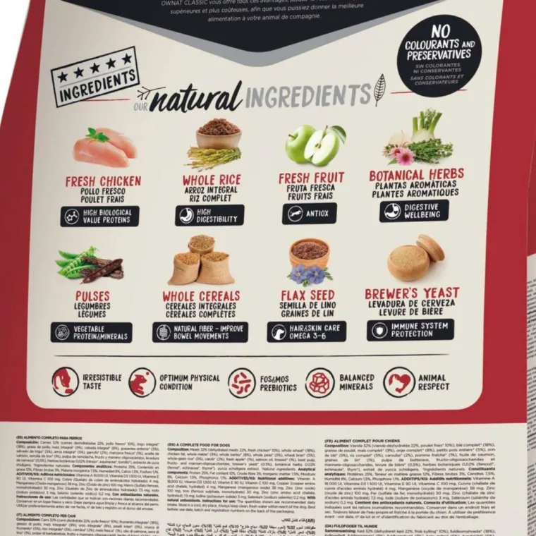 OWNAT Croquette pour chien adulte au poulet - 20 kg