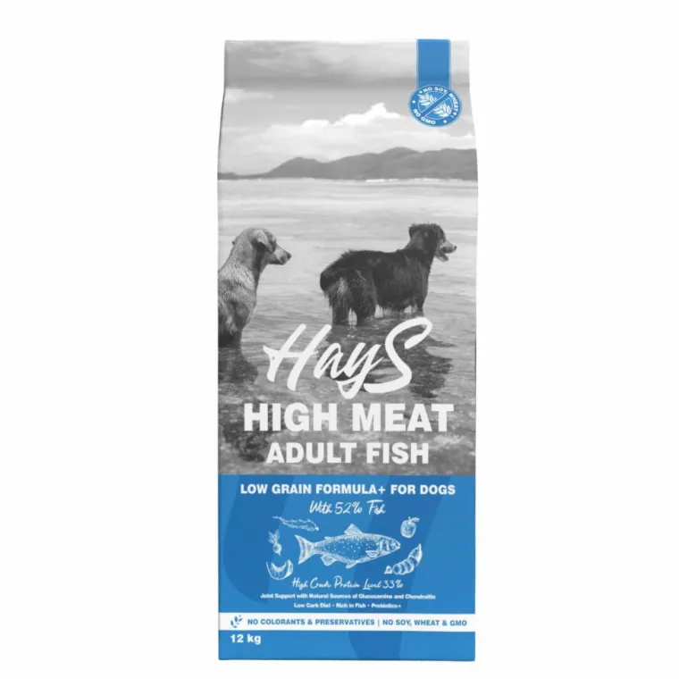 HAYS Croquette pour chien adulte au poisson High Meat - 12 kg