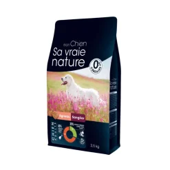 SA VRAIE NATURE Croquette pour chien adulte à l'agneau, au sanglier et au cerf - 2,5 kg