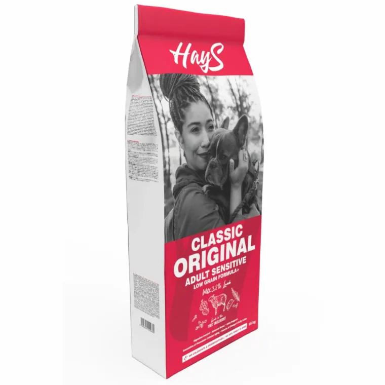 HAYS Croquette pour chien adulte sensible à l'agneau Classic - 15 kg