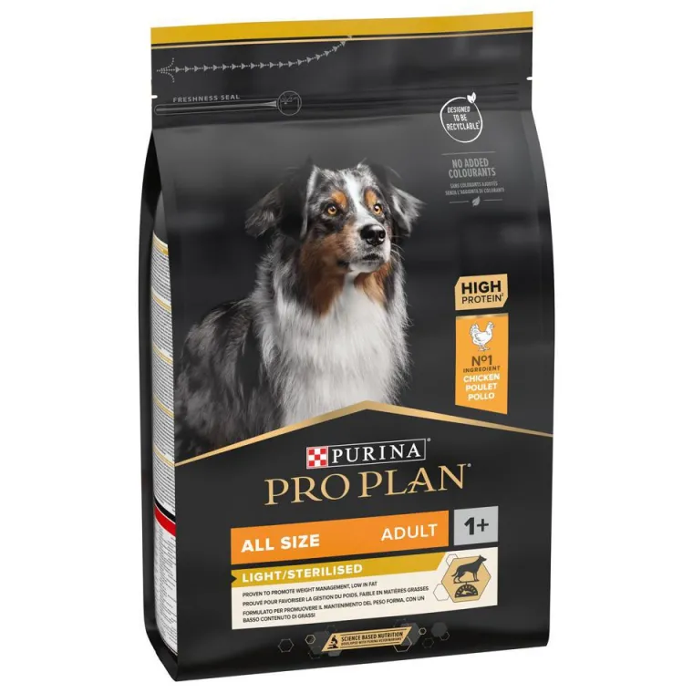PRO PLAN Croquette pour chien adulte stérilisé light au poulet - 3 kg