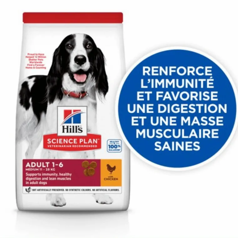 HILL'S Croquette pour chien adulte au poulet - 12 kg
