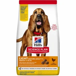 HILL'S Croquette pour chien mature light au poulet - 2,5 kg