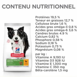 HILL'S Croquette pour chien mature de taille moyenne au poulet - 12 kg