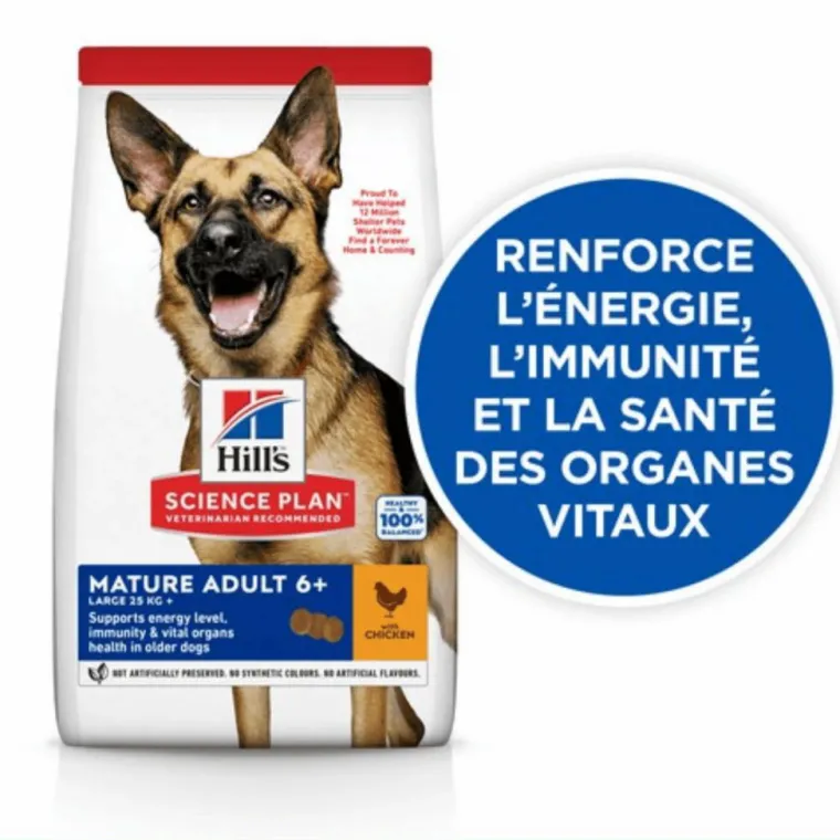 HILL'S Croquette pour chien mature grande race au poulet - 12 kg