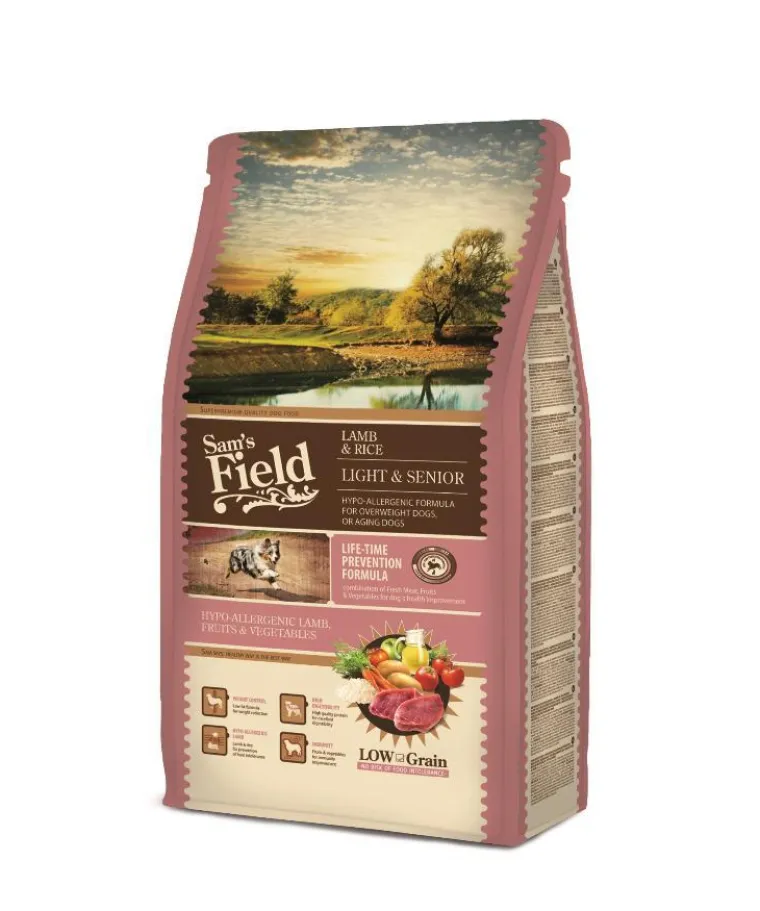 SAM'S FIELD Croquette pour chien mature light à l'agneau avec du riz - 2,5 kg