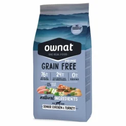 OWNAT Croquette pour chien mature Grain Free à la volaille - 3 kg