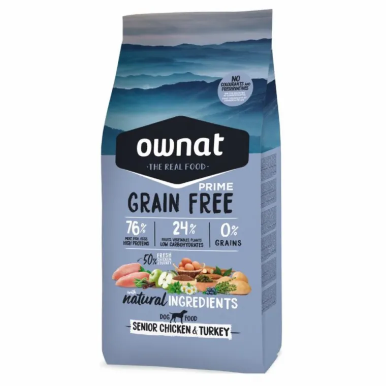 OWNAT Croquette pour chien mature Grain Free à la volaille - 3 kg