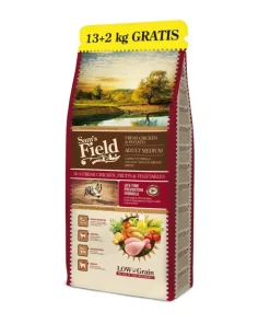 SAM'S FIELD Croquette pour chien medium au poulet - 13 + 2 kg