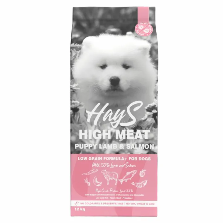 HAYS Croquette pour chiot à l'agneau et au poisson High Meat - 12 kg