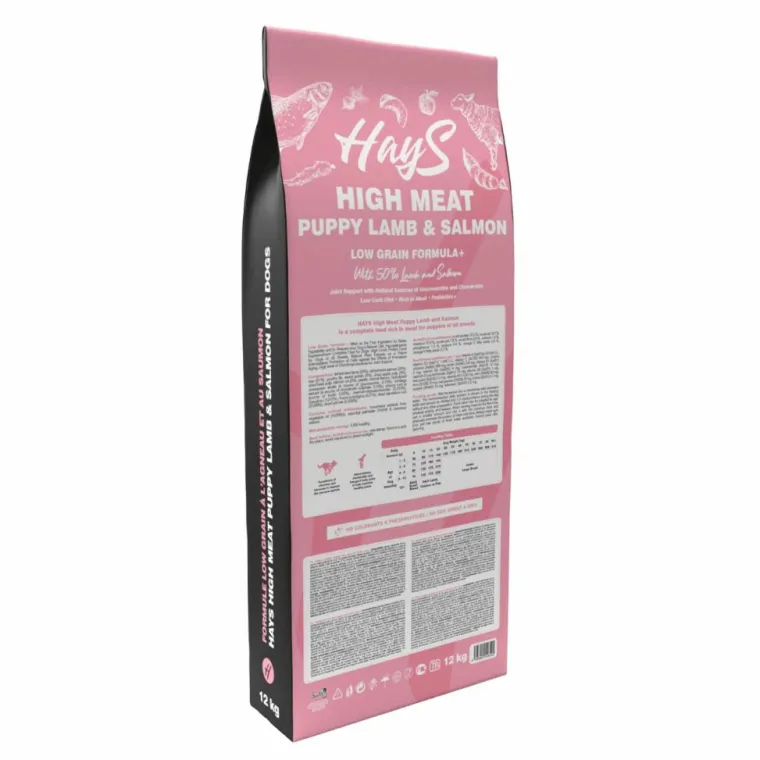 HAYS Croquette pour chiot à l'agneau et au poisson High Meat - 12 kg