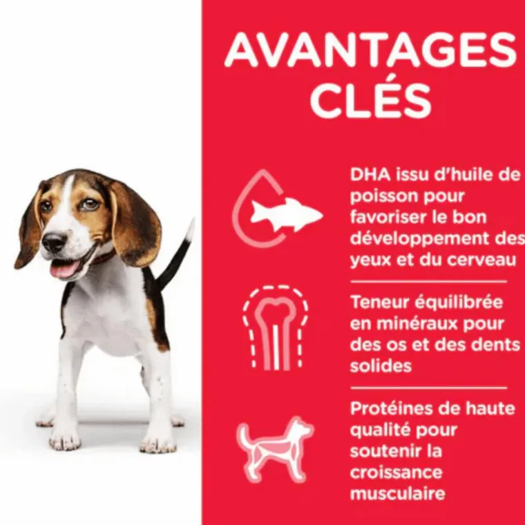 HILL'S Croquette pour chiot au poulet - 12 kg