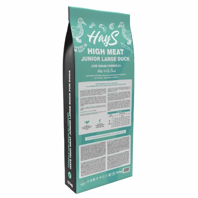 HAYS Croquette pour chiot de grande taille au canard High Meat - 12 kg