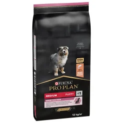 PRO PLAN Croquette pour chiot de taille moyenne peau sensible au saumon - 12 kg