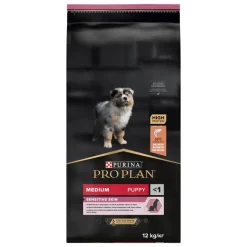 PRO PLAN Croquette pour chiot de taille moyenne peau sensible au saumon - 12 kg