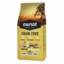 OWNAT Croquette pour chiot Grain Free Prime poulet et dinde - 3 kg