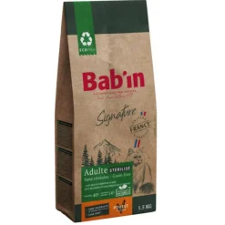 BAB'IN Croquettes pour chat adulte au poulet sans céréales Signature - 1,5 kg