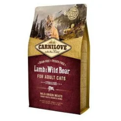 CARNILOVE Croquettes pour chat lamb & wild boar for adult cats - 2 kg