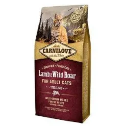 CARNILOVE Croquettes pour chat lamb & wild boar for adult cats - 6 kg