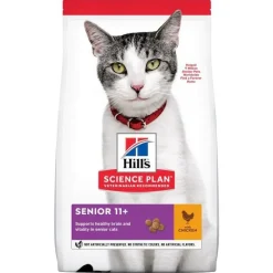 HILL'S Croquettes pour chat senior au poulet - 1,5 kg