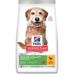 HILL'S Croquettes pour chien mature de petite taille au poulet et riz - 1,5 kg