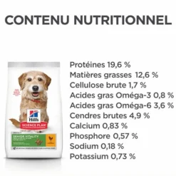 HILL'S Croquettes pour chien mature de petite taille au poulet et riz - 1,5 kg