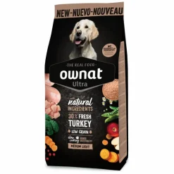 OWNAT Croquettes pour chien medium light Ultra - 12 kg