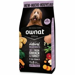 OWNAT Croquettes pour chien medium sterilized Ultra - 12 kg