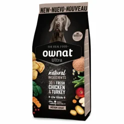 OWNAT Croquettes pour chien medium adult Ultra - 12 kg