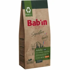 BAB'IN Croquettes pour chien mini adulte au poulet sans céréales Signature - 2 kg