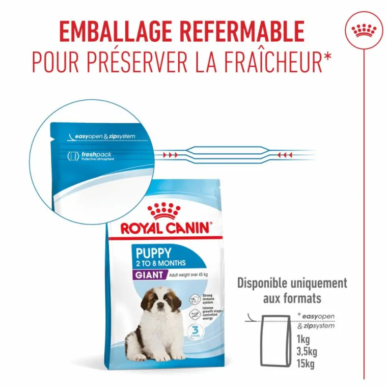 ROYAL CANIN Croquettes pour chiot Giant - 15 kg