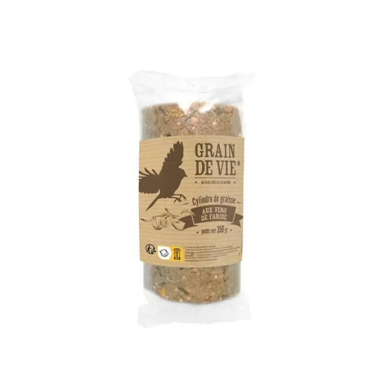 GRAIN DE VIE Cylindre de graisse aux vers de farine – 350 g