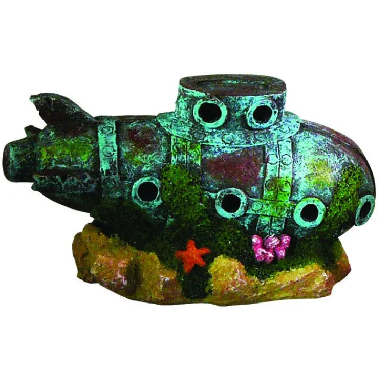 SUPERFISH Déco Led Sous-marin Résine 15,5x8x8,5 cm