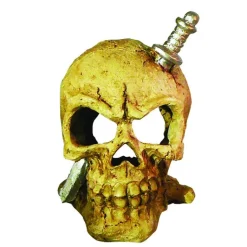 SUPERFISH Déco Led Tête de mort Résine 12x11x11 cm